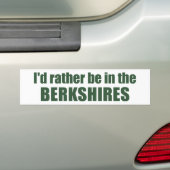 Ik zou liever in de Berkshires zijn Bumpersticker (Op auto)