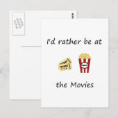 Ik zou liever in de film zijn briefkaart (Voorkant / Achterkant)