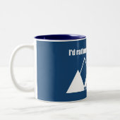 Ik zou liever in de Frank Church Mountain zijn. Tweekleurige Koffiemok (Links)