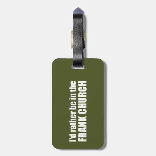 Ik zou liever in de Frank Kerk zijn. Bagagelabel (Achterkant verticaal)