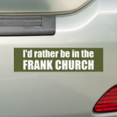 Ik zou liever in de Frank Kerk zijn. Bumpersticker (Op auto)