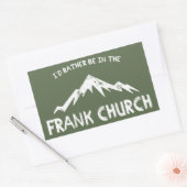 Ik zou liever in de Frank Kerk zijn. Rechthoekige Sticker (Envelop)