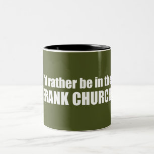 Ik zou liever in de Frank Kerk zijn. Tweekleurige Koffiemok