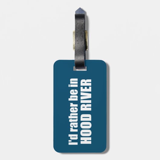 Ik zou liever in de Hood River Oregon zijn Bagagelabel (Achterkant verticaal)