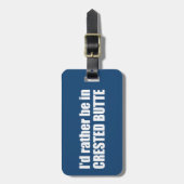 Ik zou liever in de klaploper zijn. bagagelabel (Voorkant verticaal)