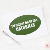 Ik zou liever in de klas zitten ovale sticker (Envelop)