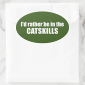 Ik zou liever in de klas zitten ovale sticker (Tas)