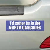 Ik zou liever in de Noordcascades zijn Bumpersticker (Op auto)