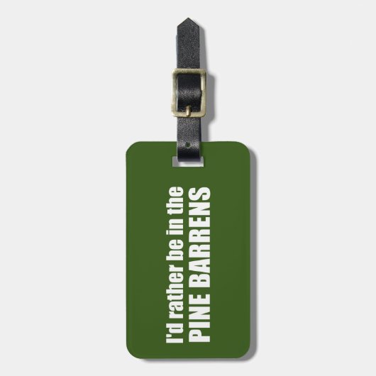 Ik zou liever in de pijnbomen zitten bagagelabel (Voorkant verticaal)