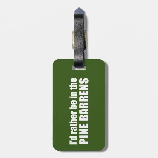 Ik zou liever in de pijnbomen zitten bagagelabel (Achterkant verticaal)