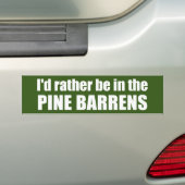 Ik zou liever in de pijnbomen zitten bumpersticker (Op auto)