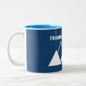 Ik zou liever in de Poconos-berg zijn Tweekleurige Koffiemok (Links)