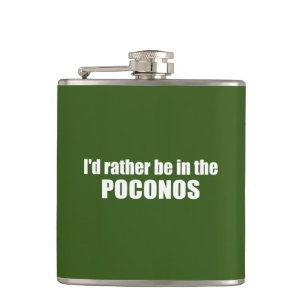 Ik zou liever in de Poconos zijn Heupfles