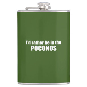 Ik zou liever in de Poconos zijn Heupfles