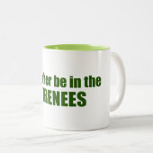 Ik zou liever in de Pyreneeën zijn Tweekleurige Koffiemok (Voorkant rechts)