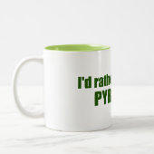 Ik zou liever in de Pyreneeën zijn Tweekleurige Koffiemok (Links)