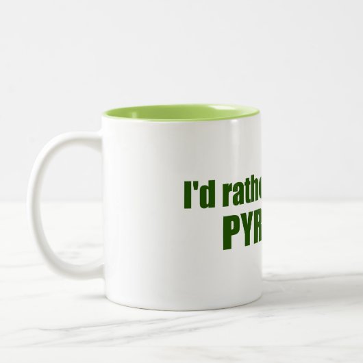 Ik zou liever in de Pyreneeën zijn Tweekleurige Koffiemok (Links)