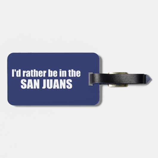 Ik zou liever in de San Juans zijn Bagagelabel (Achterkant horizontaal)