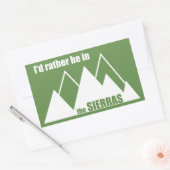 Ik zou liever in de Sierras zijn Rechthoekige Sticker (Envelop)
