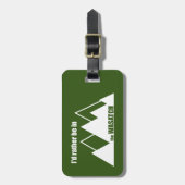 Ik zou liever in de Wasatch Mountains zijn Bagagelabel (Voorkant verticaal)