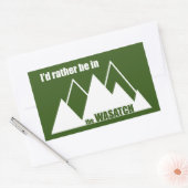 Ik zou liever in de Wasatch Mountains zijn Rechthoekige Sticker (Envelop)