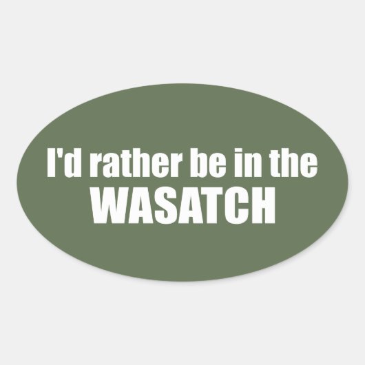 Ik zou liever in de waterkast zijn ovale sticker (Voorkant)