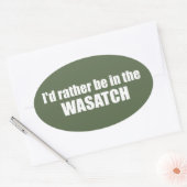 Ik zou liever in de waterkast zijn ovale sticker (Envelop)