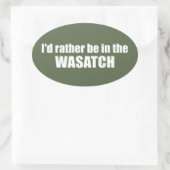 Ik zou liever in de waterkast zijn ovale sticker (Tas)