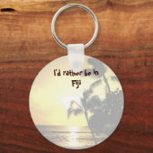 Ik zou liever in een tropisch eiland zijn sleutelhanger (Voorkant)