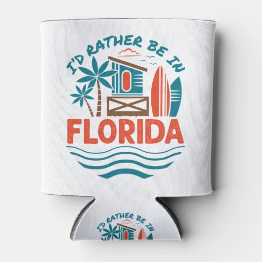 Ik zou liever in Florida zijn Blikjeskoeler (Voorkant)