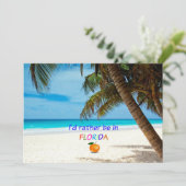 Ik zou liever in Florida zijn Kaart (Staand voorkant)