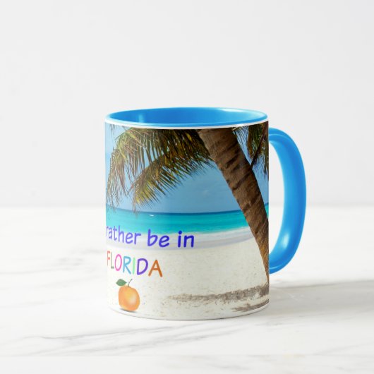 Ik zou liever in Florida zijn Mok (Voorkant rechts)