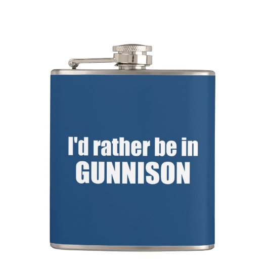 Ik zou liever in Gunnison Colorado zijn Heupfles (Voorkant)