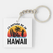 Ik zou liever in Hawaï zijn Sleutelhanger (Achterkant)