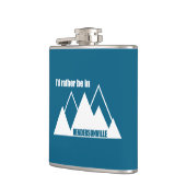 Ik zou liever in Hendersonville NC Mountain zijn Heupfles (Links)