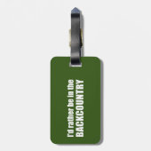 Ik zou liever in het achterland zijn bagagelabel (Achterkant verticaal)