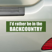 Ik zou liever in het achterland zijn bumpersticker (Op auto)