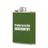 Ik zou liever in het achterland zijn heupfles (Links)