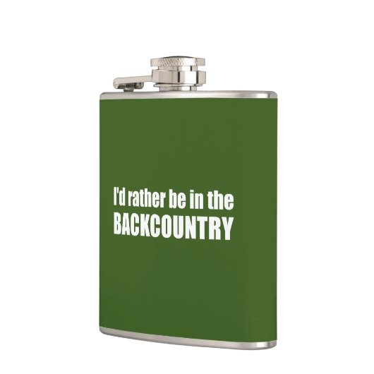 Ik zou liever in het achterland zijn heupfles (Links)