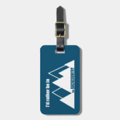 Ik zou liever in het achterlandgebergte zijn bagagelabel (Voorkant verticaal)