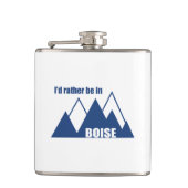 Ik zou liever in het Boise Idaho-gebergte zijn Heupfles (Voorkant)