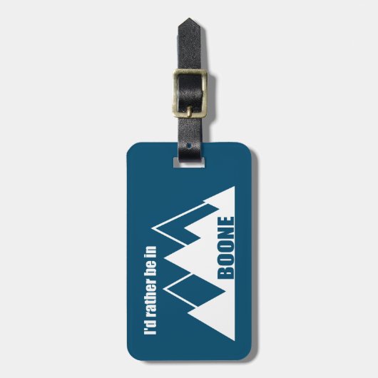Ik zou liever in het Boone North Carolina gebergte Bagagelabel (Voorkant verticaal)