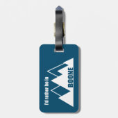 Ik zou liever in het Boone North Carolina gebergte Bagagelabel (Achterkant verticaal)