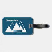Ik zou liever in het Boone North Carolina gebergte Bagagelabel (Achterkant horizontaal)