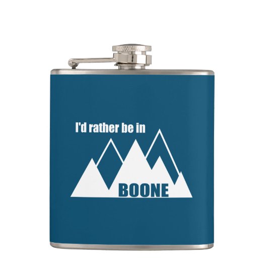 Ik zou liever in het Boone North Carolina gebergte Heupfles (Voorkant)