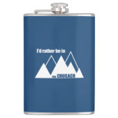 Ik zou liever in het Chugach-gebergte zijn Heupfles (Voorkant)