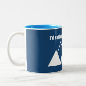 Ik zou liever in het Chugach-gebergte zijn Tweekleurige Koffiemok (Links)