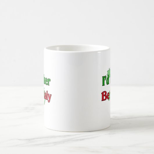 Ik zou liever in Italië zijn. Koffiemok (Center)