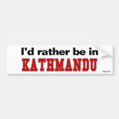 Ik zou liever in Kathmandu zijn Bumpersticker (Voorkant)