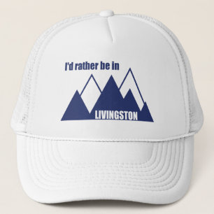 Ik zou liever in Livingston Montana Mountain zijn Trucker Pet